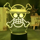 Night Light Light Led Anime 1 Piece Creative GiftCustom Design Monkey D. Luffy 3d Acrylic Led Baby Night Light For Kids