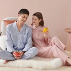 Bamboo Cotton Sleepwear Custom Print Bamboo Pyjamas Winter Pajamas Set Breathable Cotton Women Sleepwear