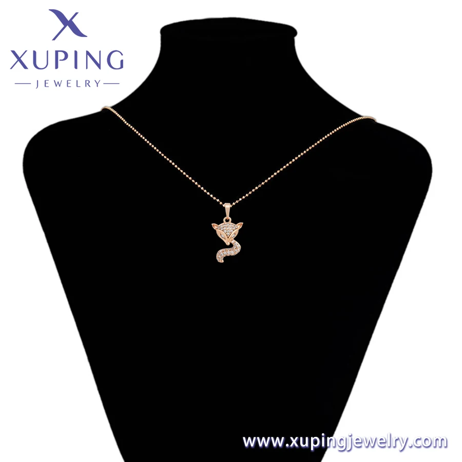 A00859444 xuping Cross-border new women's American jewelry personality 18K gold color fox shape pendant for necklace