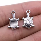 Charms Charms 100pcs/bag 18x11mm Antique Silver Plated Zinc Alloy Tortoise Charms Pendants ABD-C12438