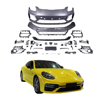 For Porsche Panamera 2014-2016 970 to 971 TurboS style body kit front bumper rear lip tips car grille Front bumper modification