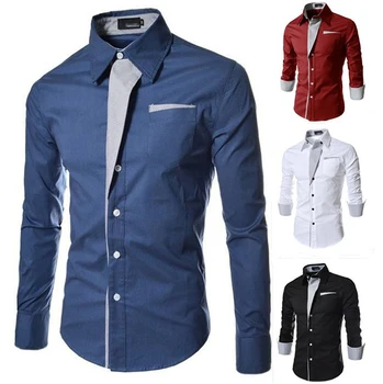 OEM Can Be Customized Light Blue Mature Light Color Cool Men'S Cotton Dress Shirt Slim Fit