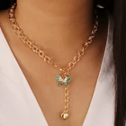 Heart Retro Simple Butterfly Heart Necklace Women's Fashion Jewelry