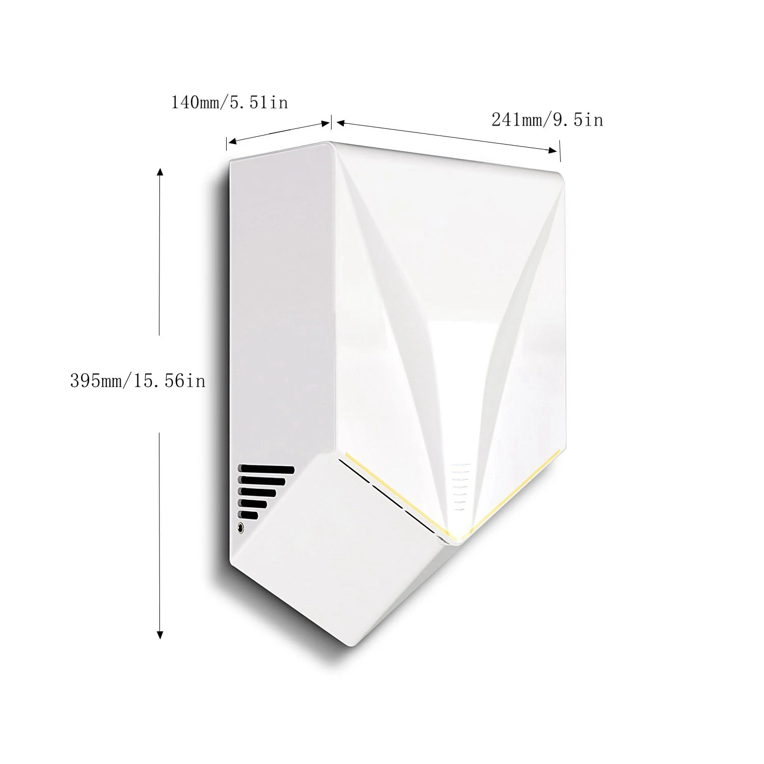 High quality Wall mounted  Hot wire wind sensor  touchless clean room waterproof hand dryer v shape