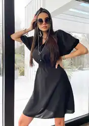 smart resort latest dress design casual dresses women casual 2023 arabic ladies women brown for teen fantezi sexy