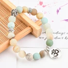Bracelet Jewelry 8mm Healing Natural Gemstone Amazon Crystal Stone Yoga Bracelet For Women Jewelry Making