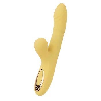 Flower bud telescopic impact vibrator for women's simulation vibration penis massage masturbator sex toy