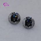 Brilliant Cut Dark Gray Black Synthetic Moissanite Diamond From Provence Gems