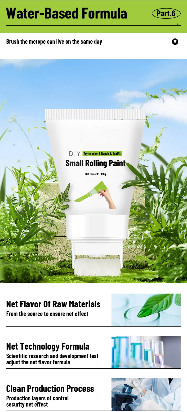 Small Rolling Paint Wall  Mending Agent