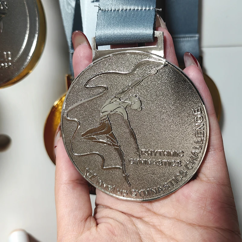 Custom 3D Gold Silver Bronze Zinc Alloy Rhythmic Gymnastics Medal Modern Style Sport Award Medal by Manufacturer details