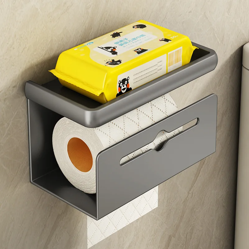 Wholesale Aluminum Toilet Paper Roll Holder With Shelf Toilet Paper