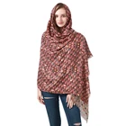 Muslim 2021 High Quality Tulip Print Design Muslim Cotton Hijab Scarf Hijab Shawl