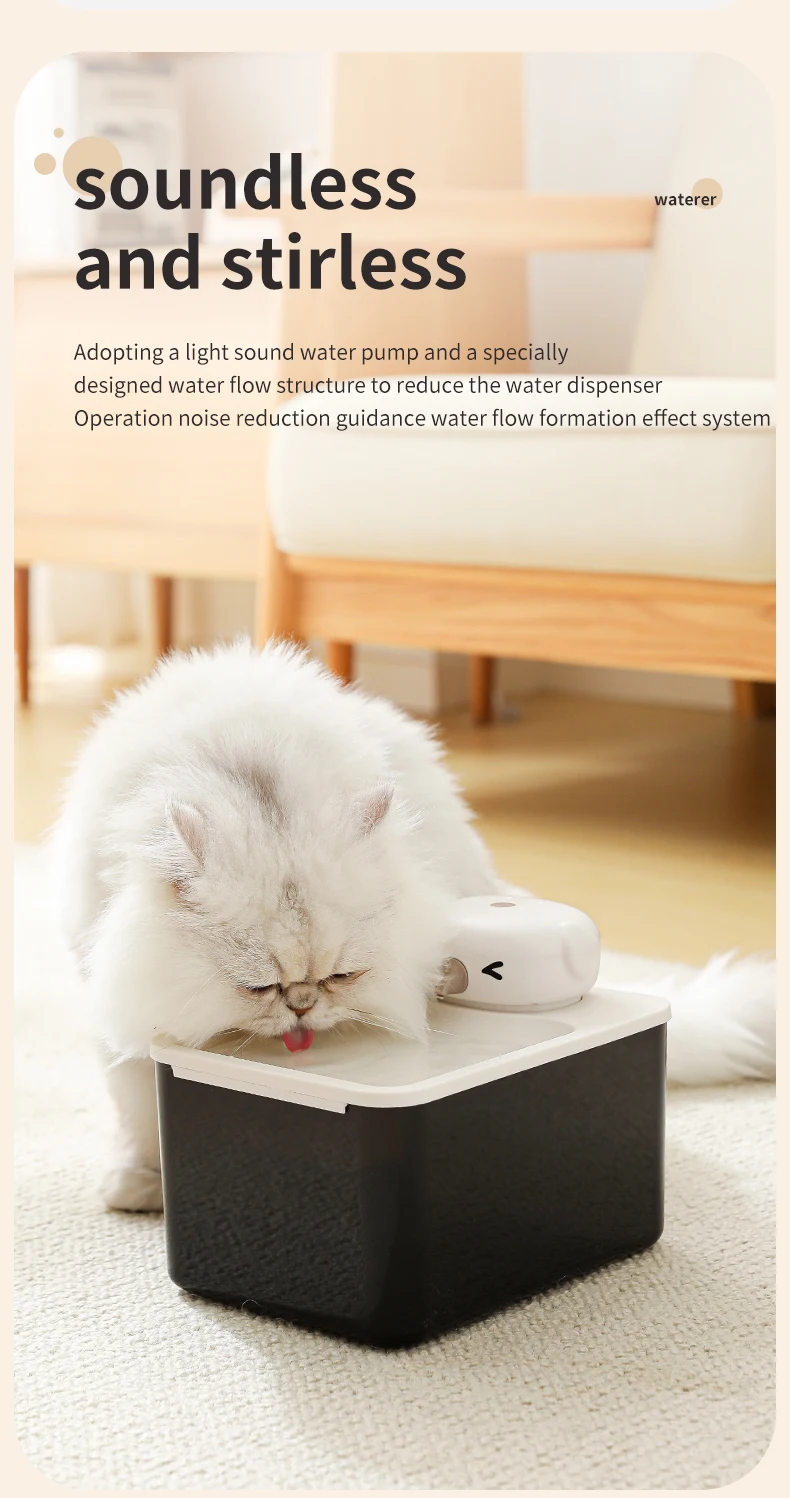 New Large Capacity Smart Pet Water Dispenser Low Noise Water Cycle Pet Cat and Dog Water Dispenser Easy to Clean Pet Products details