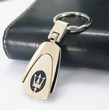 Custom Logo Keychain Car High Quality Metal Trapezoidal Keychain Pendant Brand Logo Key Ring For Bmw