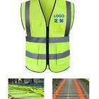 Vest Safety Mesh Vest Customize Logo Mesh Construction Jackets Industrial Reflective Working Safety Vest