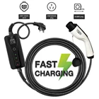 Longrun GB/T 20234-2015 3.5kw 16A-10A EV Charger 5m Cables With Control Box For Electric Vehicle