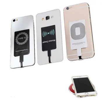 Universal cell phone Qi wireless Charger Adapter micro USB V8 Type c wireless charger receiver module For iphone Samsung Huawei