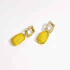 Earrings High Quality Trendy Earrings Resin Shiny Earrings