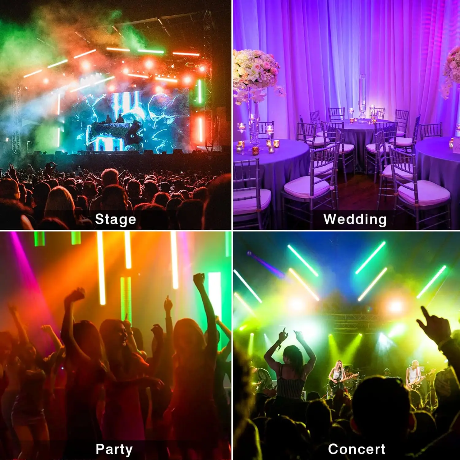120W RGBW LED Washer Light Bar DMX Stage Light Wedding Church DJ Live Events LED Beam Lamp Atmosphere Light