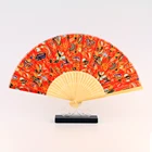 Design Fan Fan Custom Logo Personalized Design Folding Female Hand Fan Promotion Paper Hand Fan Fabric Folding Hand Fan