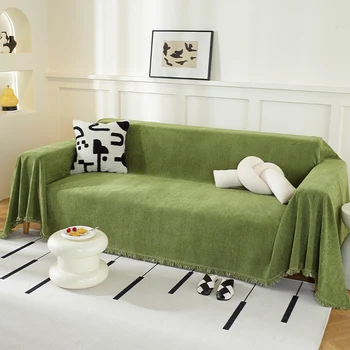 2024New Design Hot selling Super Soft Thicken Solid Color Non-slip Anti-scratch Dust-proof Sofa Towel Cover
