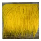 Fur Fur Fabric Faux Long Pile Yellow Solid Cheaper Soft Hand Feel Faux Fake Plush Fur Toy Material Fabric