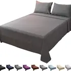 Cotton Flat Bed Sheet 100% Cotton Flat Bed Sheet Set With Pillow Case Plain Dyed