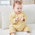 Wenbier 2022 Baby Jumpsuit Organic Cotton Wholesale Striped Newborn Quilted Long Sleeve Thermal High Quality Baby Romper