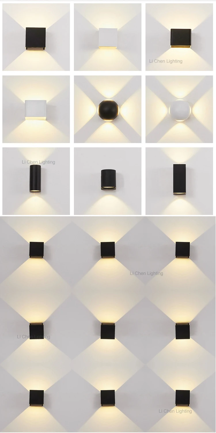 bd13 waterproof outdoor wall lamp light 6w 12w led source up and down lighting modern porch garden light -3
