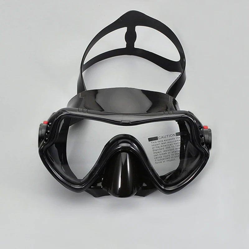 Tempered Glass Single Lens Freediving Mask Low Volume Scuba Diving