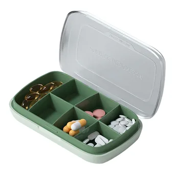 Portable Mini 7-Day Weekly Travel Medicine Pill Organizer Plastic Pill Case Storage Box