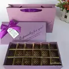 Gift For Soap Factory Wholesale Rectangle 18-grain Chocolate Packaging Box Gift Packaging Box With Bow For Fancy Soap