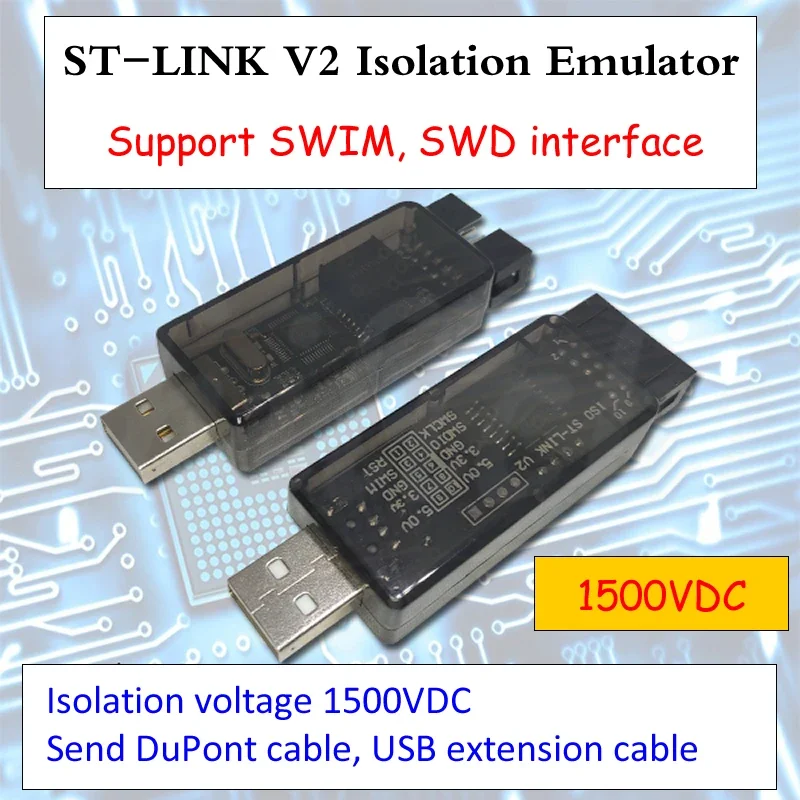 Isolated ST-LINK V2 STM8/STM32 Emulator Programming Download, Burning ...