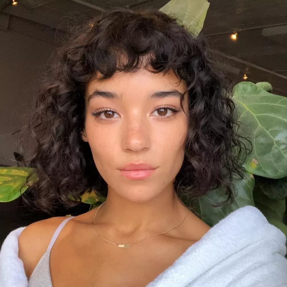 Sleek Short Curly Wig Human Hair Full Wigs For Black Women Peruvian Remy  Bouncy Curly Water Wave Cute Bob Human Hair Bangs Wig - Buy Sleek Short  Curly Wig Human Hair Full