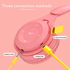 Mp3 Newest Over Ear Headset HiFi Stereo With Microphone Support TF Card MP3 Player For Gamer Macaron Headphone Wireless