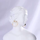 Hoop Trendy Custom Made Gold Plated Nonlinear Earrings French Style Jewel Stainless Steel Hoop Earrings