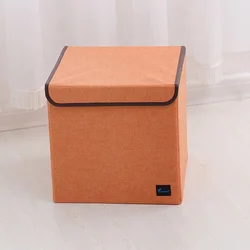 Popular Products Cotton&Linen Folding Storage Box Homes Storage Containers Clothes Storage Box With Lid