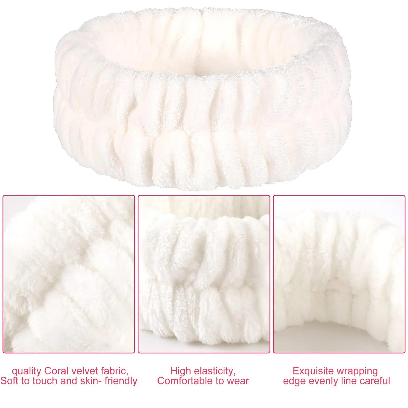 Customized Sets Face Towel Wash Skincare Flannel wristband Sponge Makeup Spa Headband