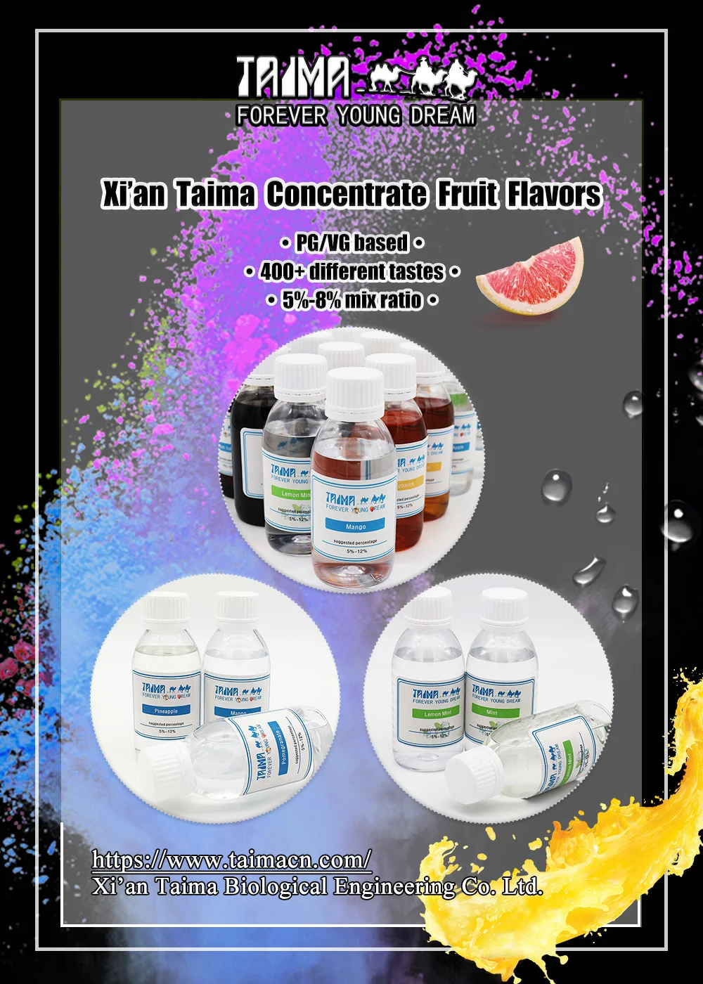 125 ml/500 ml/1L/2L/5L geconcentreerde zelfgemaakte smaakstoffen van Xi'an Taima Cas 58543-16-1 Ideaal 0