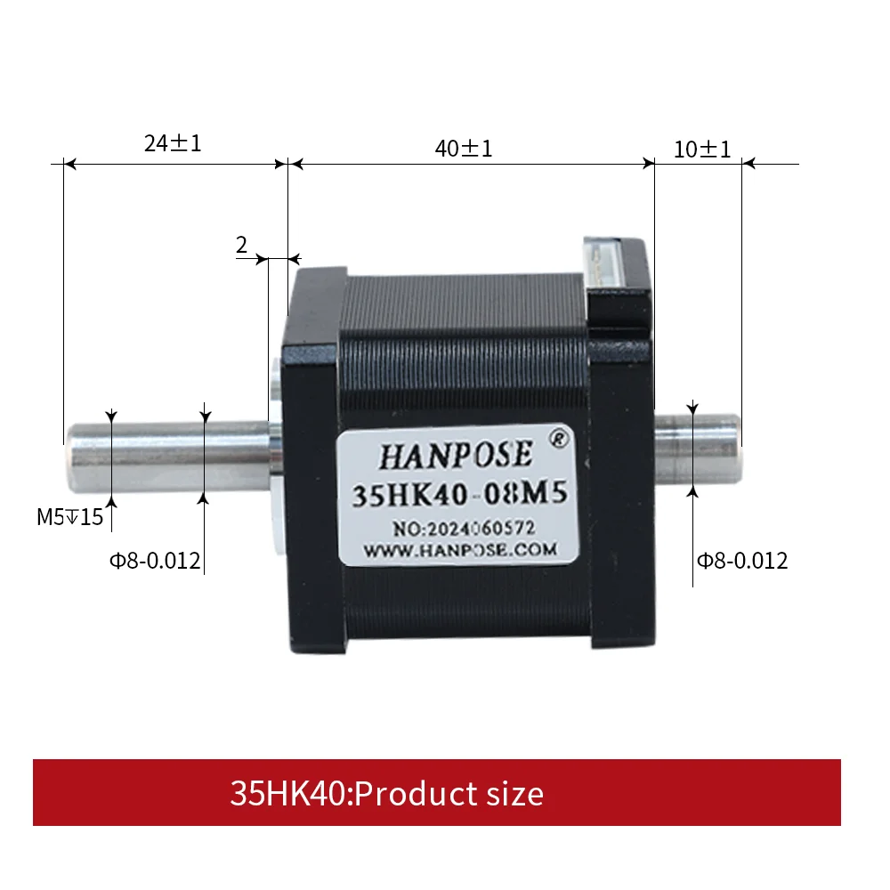 product hanpose 3d printer stepper motor step angle 18 degree 48v 18 35hk35 35hk40 35hk50 double shaft stepper motor-4