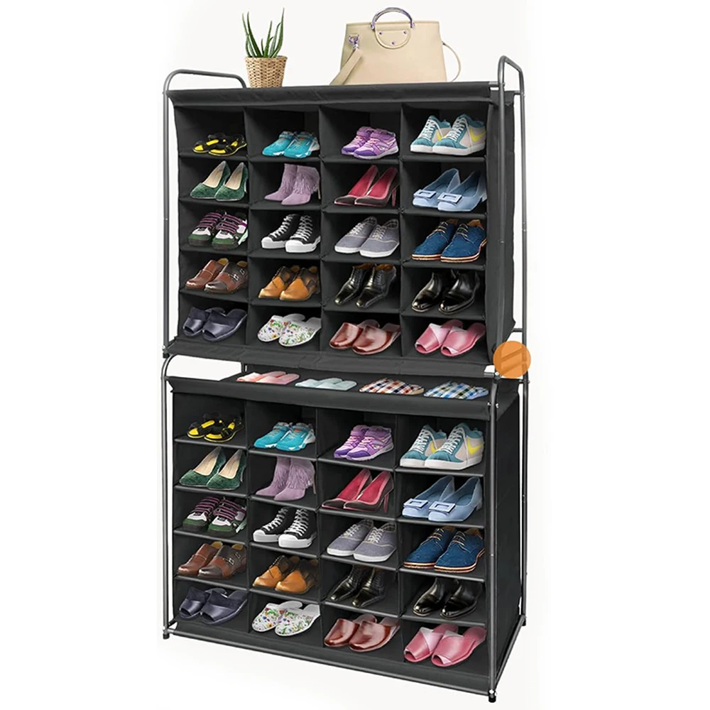 Stackable Easy-to-Mobile 5-Tier Shoe Cubby Shoe Rack for Maintaining Shoes