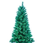 Holiday 6ft 7ft 8ft 9ft Pre-Lit Hinged Artificial Alpine Slim Pencil Christmas Tree Holiday