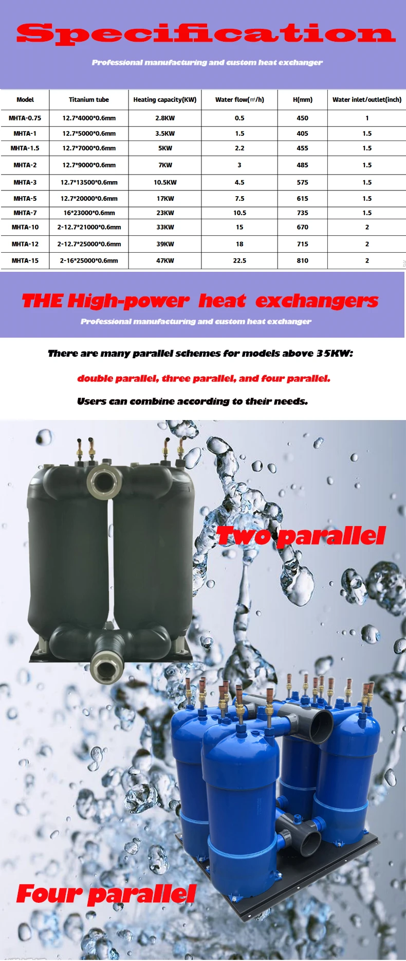 Aquarium Chiller, --, Tube Heat Exchanger - detail 6