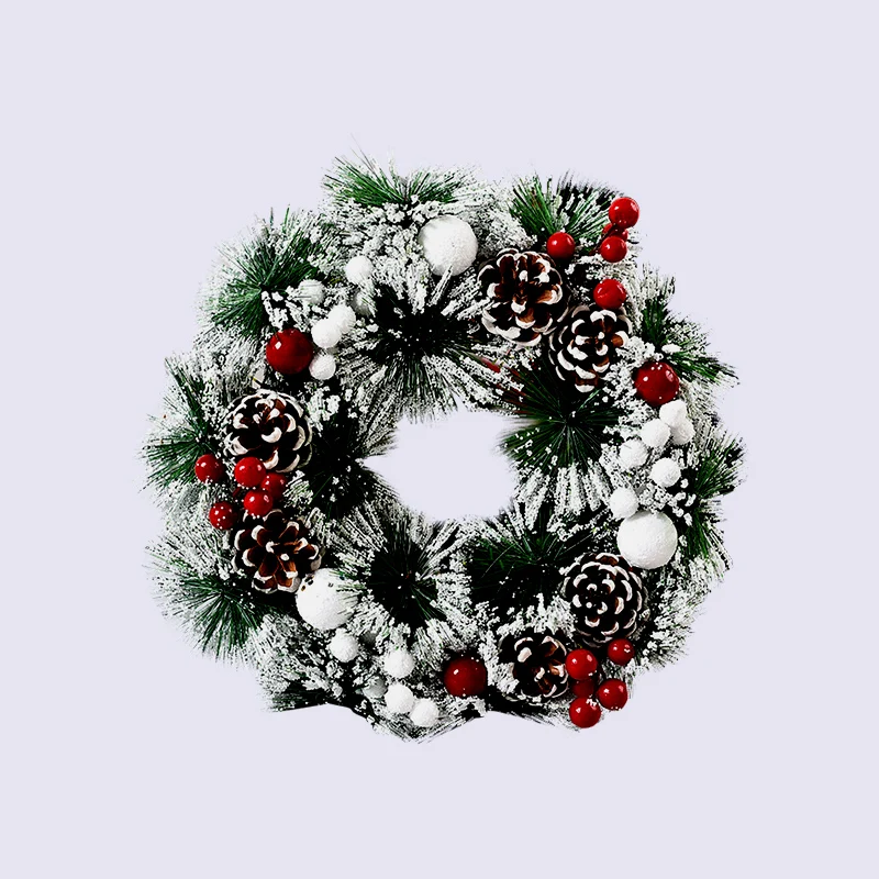 Hot Selling Door Hanging Wholesale Christmas Wreath Decorations, Christmas Plain Green Wreaths, Christmas Decorate Wreath