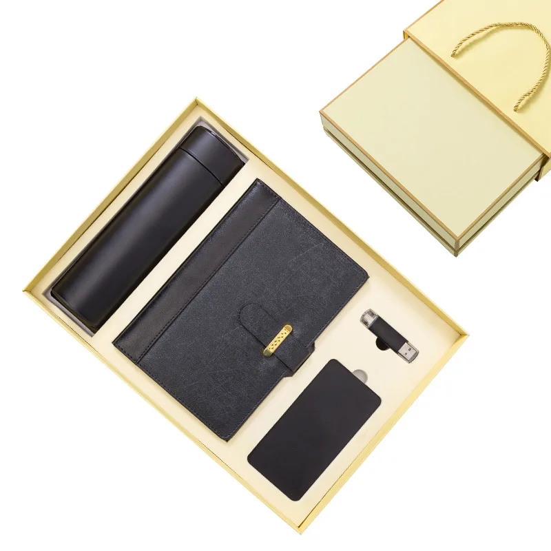 Promotional Business Notebook Gift Box Set Customization Pen and USB flash disk Present Gift Box