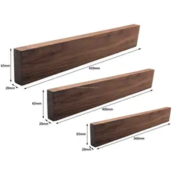 Stainless Steel Knife Rack Magnetic Knife Blocks Display Holder Kitchen Wall Mounted Bamboo Wooden Walnut Magnetic Knife Holder