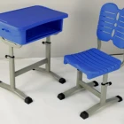 School School Chair Desk 2021 New Model Single High Quality Knob Adjustment Plastic Environmental School Desk And Chair