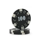 Poker Costomize Printing Number Value ABS And Metal Slug Poker Chips