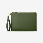 Handbags Evening Custom Fashion Lady Zipper Pebbled Leather Handbags With Wrist Strap Evening Clutch Bags