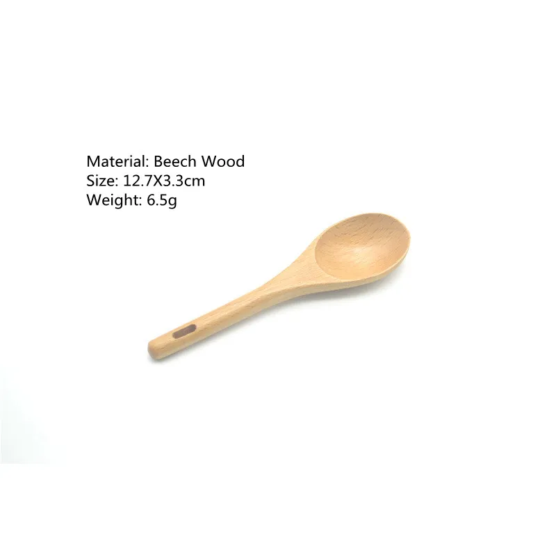 High Quality Natural Wood Spoon Bamboo Kitchen Cooking Dining Soup Tea  Soup Teaspoon Tableware